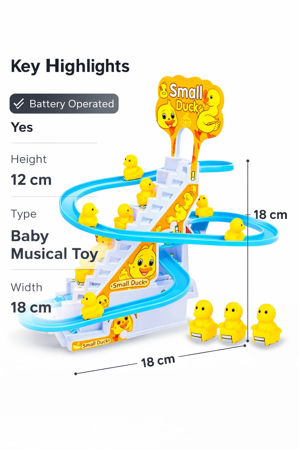 Small duck stair climbing musical toy for kids