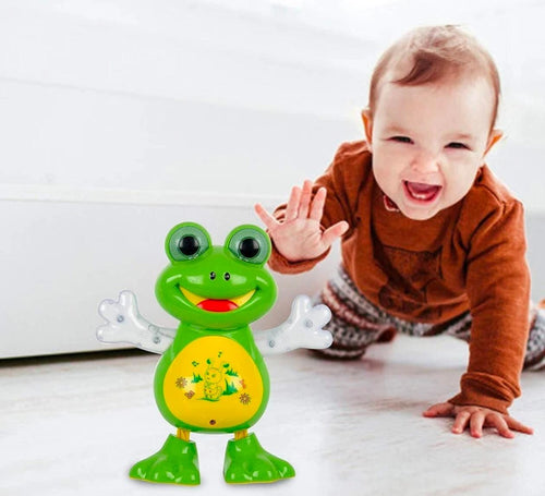 Dancing frog musical toy for kids with lights and music