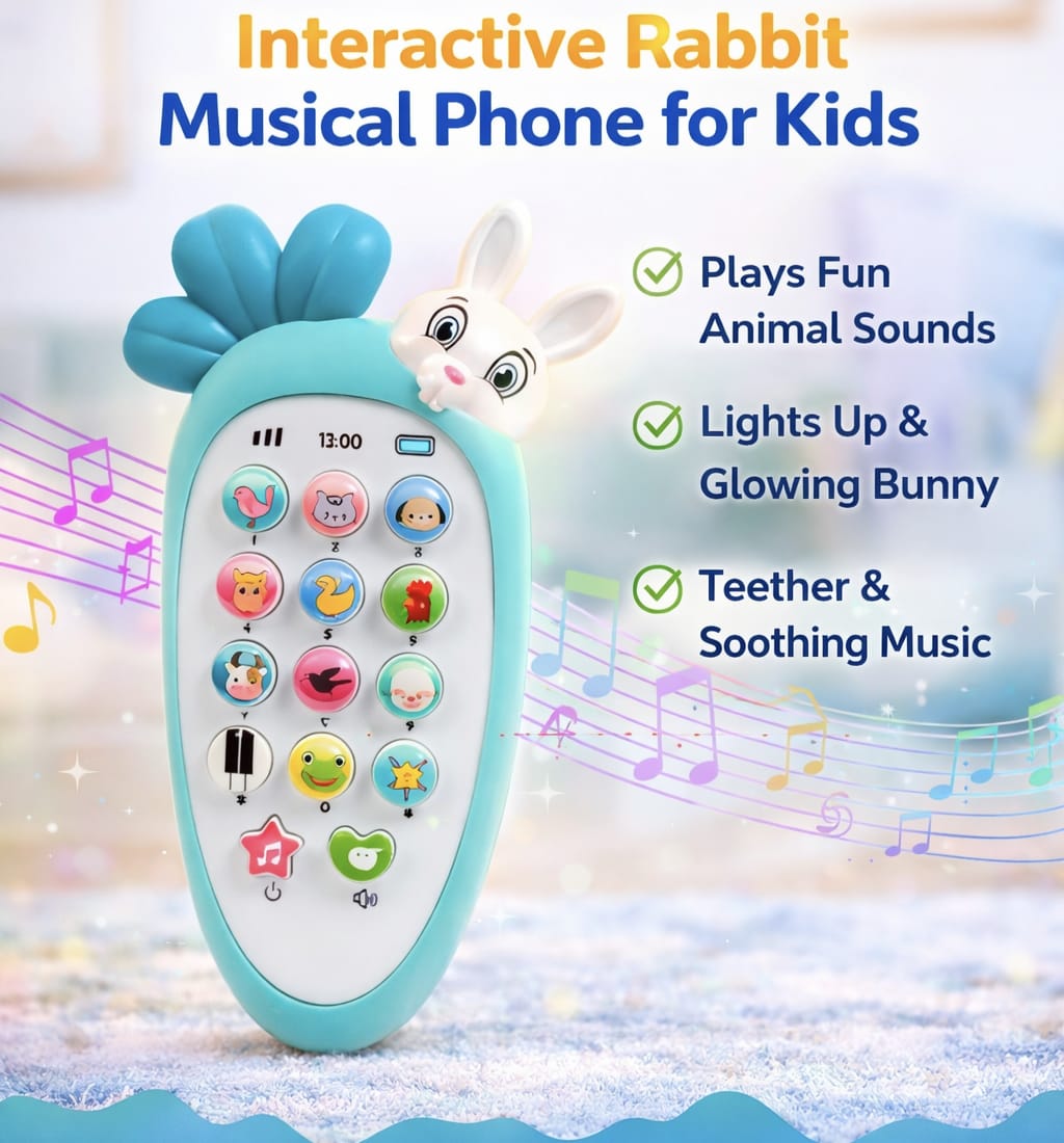 Intelligent musical mobile phone toy for kids age 2 years learning and fun toy