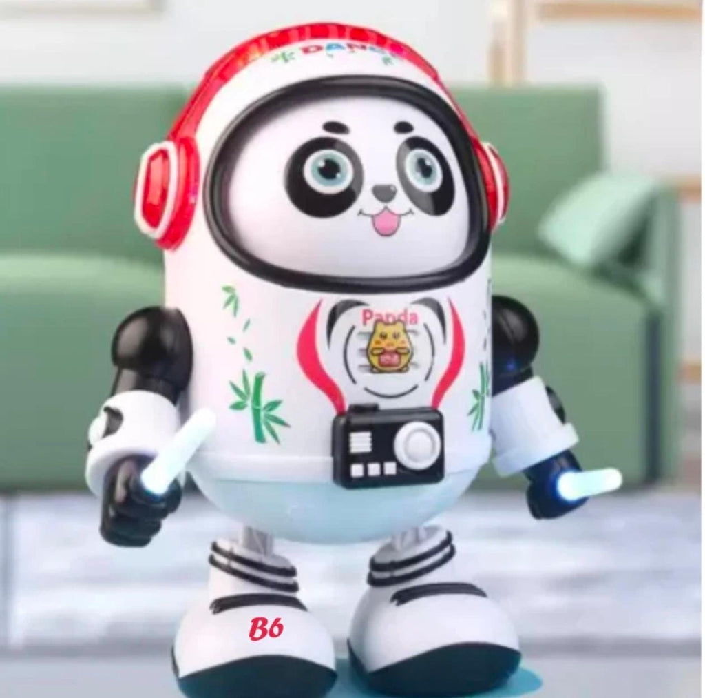 Musical dancing panda astronaut toy with lights and music for kids