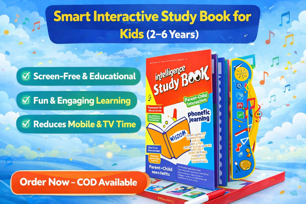 Kids Interactive Learning Combo (2–6 Years) | LCD Writing Tablet + Study Book