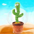 Talking dancing cactus toy for kids with repeat voice music and lights