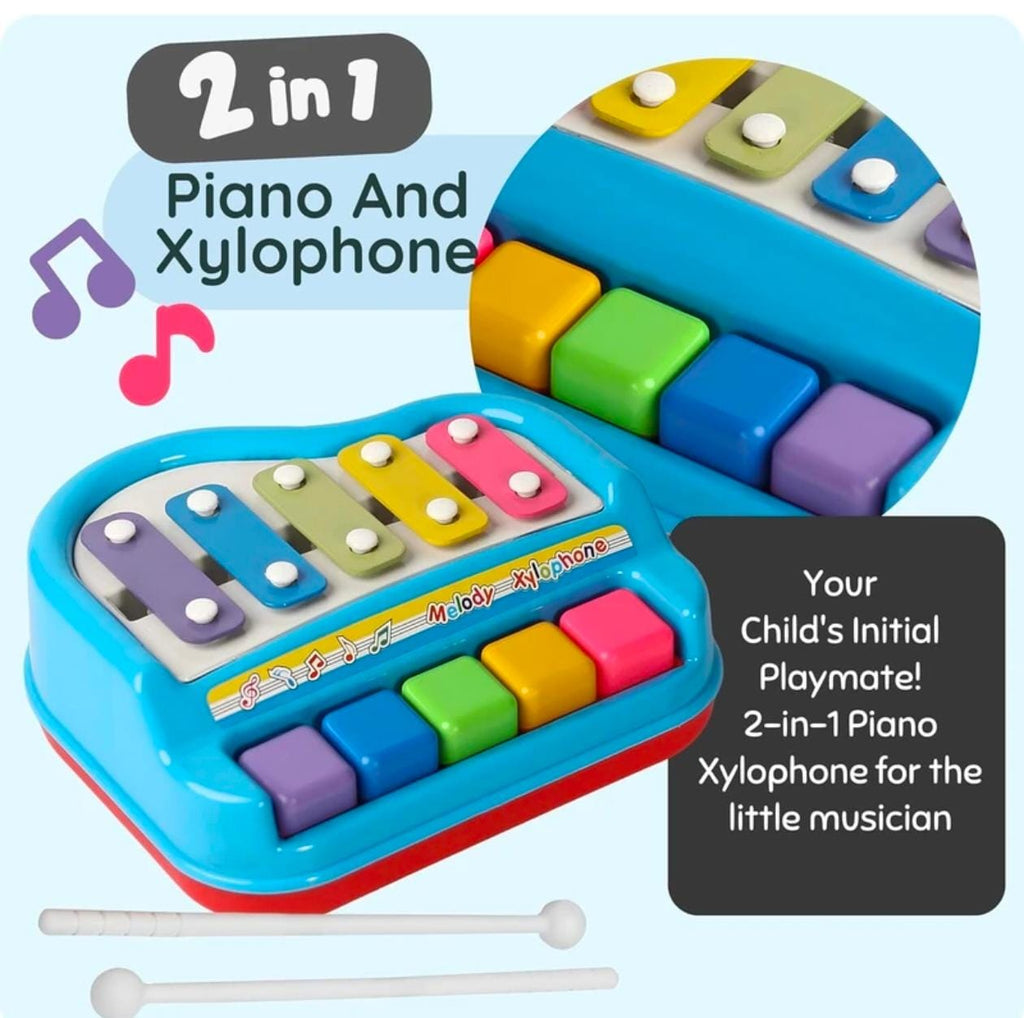 2 in 1 xylophone and piano musical toy for kids learning and fun